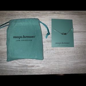 Maya Brenner Silver “Love” Necklace